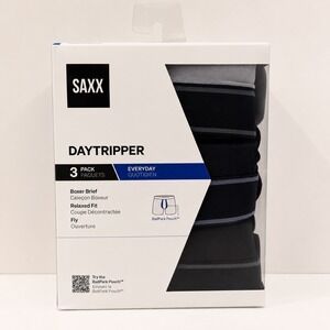Saxx Daytripper 3XL (46"-50") Boxer Brief 3 PACK Ballpark Pouch Relaxed Fit Fly